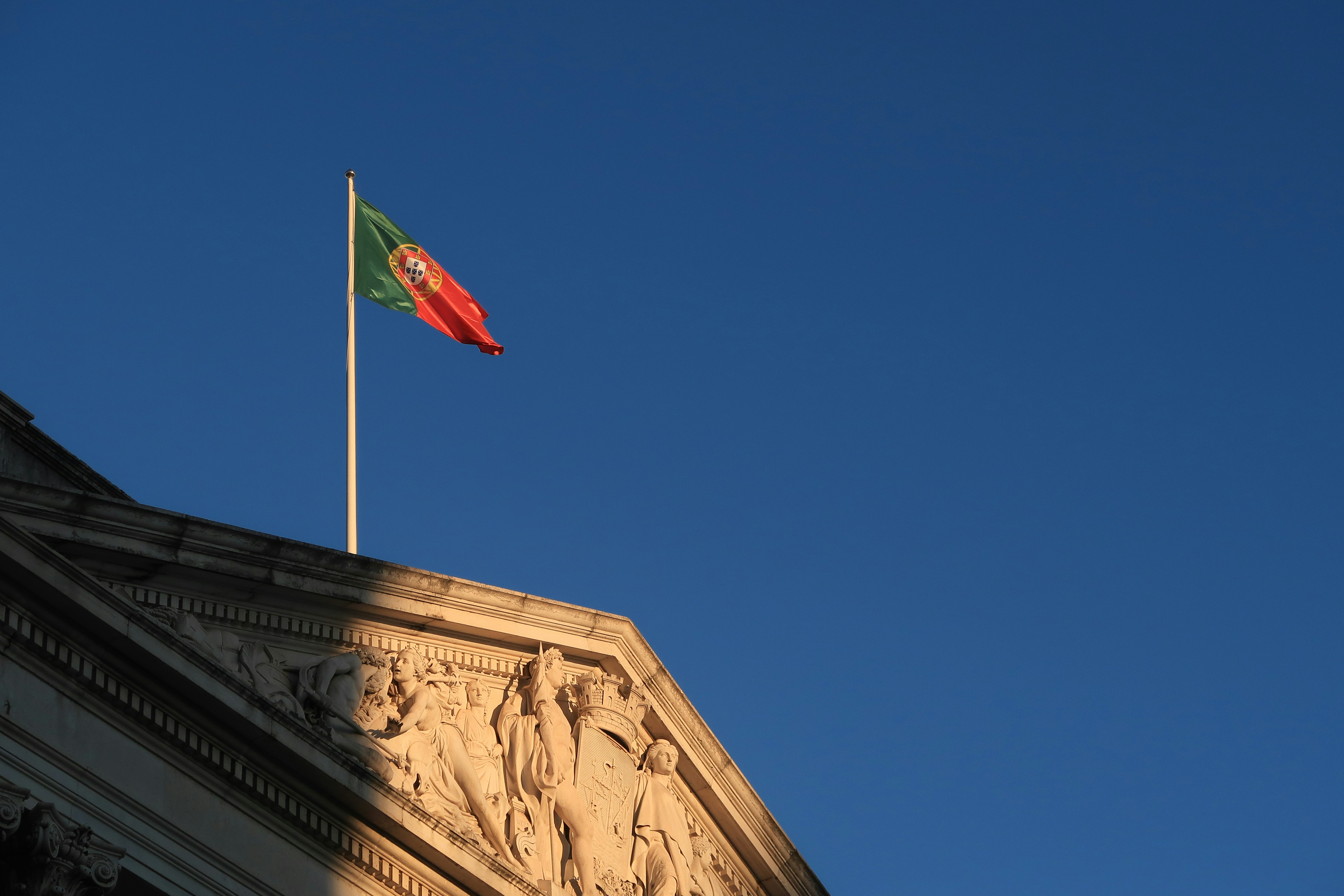 portugal flag flying